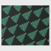 Glitter kerstboom cadeaupapier (Vlak)