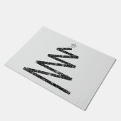 Glitter kerstboom deurmat (Schuin)