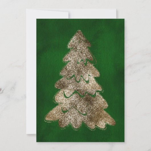 Glitter Kerstboom Kaart (Voorkant)