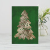 Glitter Kerstboom Kaart (Staand voorkant)