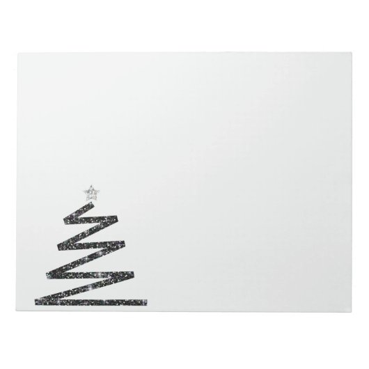 Glitter kerstboom notitieblok (Voorkant)