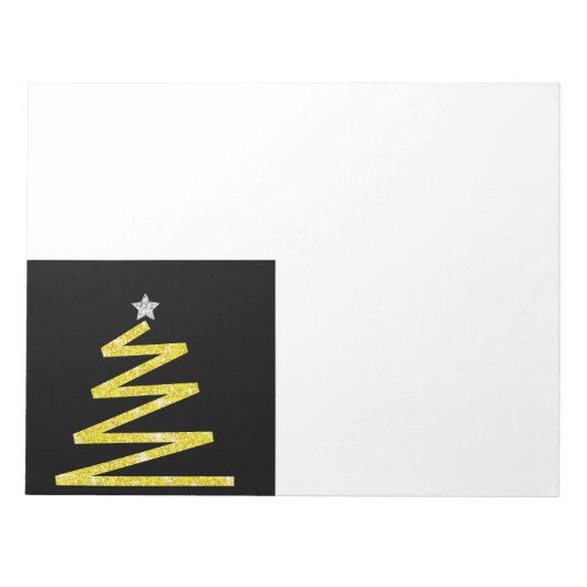 Glitter kerstboom notitieblok (Voorkant)