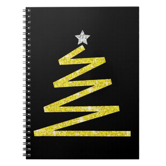 Glitter kerstboom notitieboek (Voorkant)