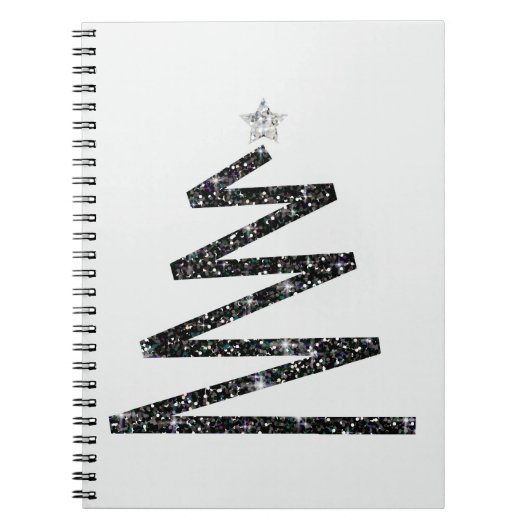Glitter kerstboom notitieboek (Voorkant)