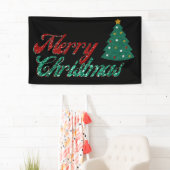 Glitter kerstboom spandoek (Insitu)