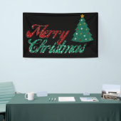 Glitter kerstboom spandoek (Beurs)