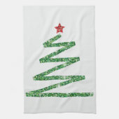 Glitter kerstboom theedoek (Verticaal)