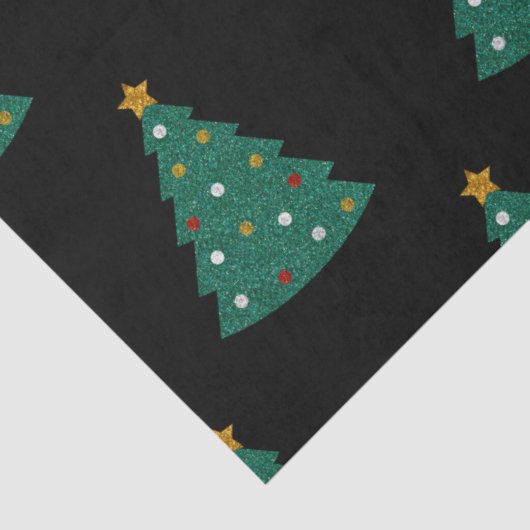 Glitter kerstboom tissuepapier (Detail)