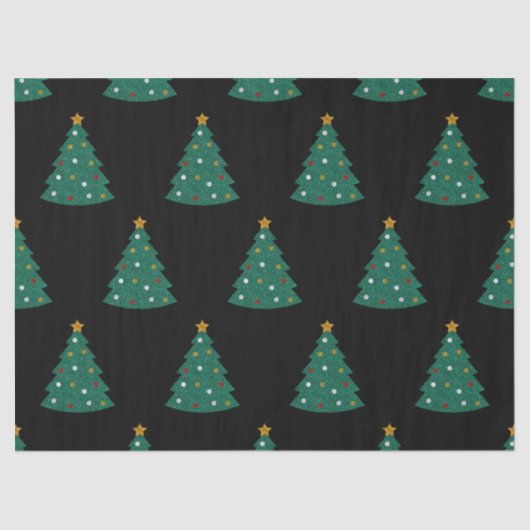 Glitter kerstboom tissuepapier (Voorkant)