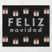 Glitter kerstcadeau bier etiket (Enkel label)