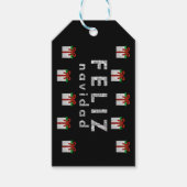 Glitter kerstcadeau cadeaulabel (Voorkant)