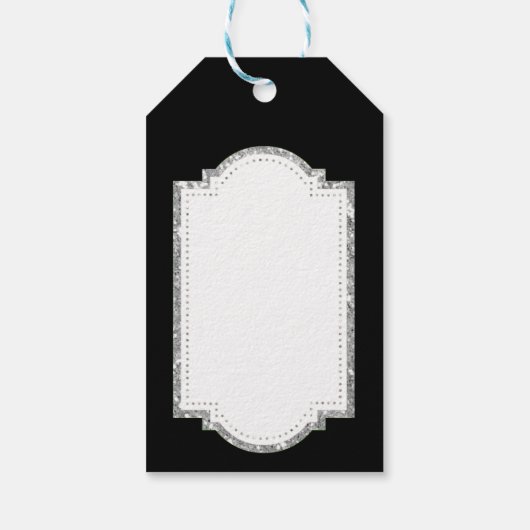 Glitter kerstcadeau cadeaulabel (Achterkant)