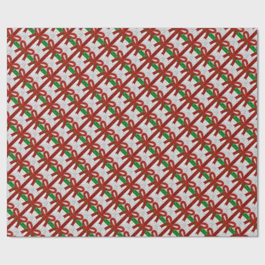 Glitter kerstcadeau cadeaupapier (Vlak)