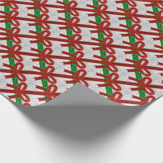 Glitter kerstcadeau cadeaupapier (Hoek)