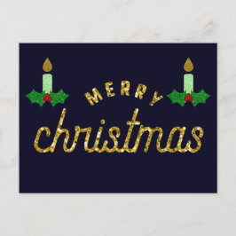 Glitter Kerstkaarle Briefkaart