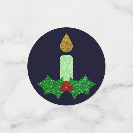 Glitter Kerstkaarle Confetti (Kleine voorkant)