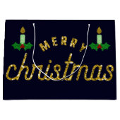 Glitter Kerstkaarle Groot Cadeauzakje (Voorkant)