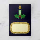 Glitter Kerstkaarle Kaart (Binnen)