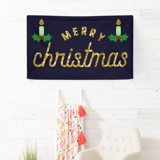 Glitter Kerstkaarle Spandoek (Insitu)