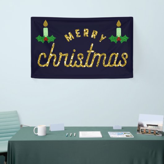 Glitter Kerstkaarle Spandoek (Beurs)