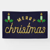 Glitter Kerstkaarle Spandoek (Horizontaal)