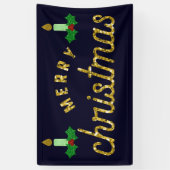 Glitter Kerstkaarle Spandoek (Verticaal)