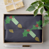 Glitter Kerstkaarle Tissuepapier (Geschenk)