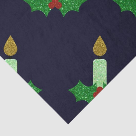 Glitter Kerstkaarle Tissuepapier (Detail)