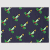 Glitter Kerstkaarle Tissuepapier (Voorkant)