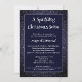 Glitter Kerstmis Quote Foto Overlay Marine Kaart (Voorkant)