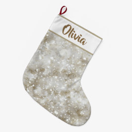Glitter Kerstsok | Gepersonaliseerde Naam