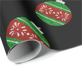 Glitter kerstversiering cadeaupapier (Rol Hoek)