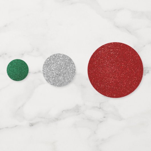 Glitter kerstversiering confetti (Achterkanten)