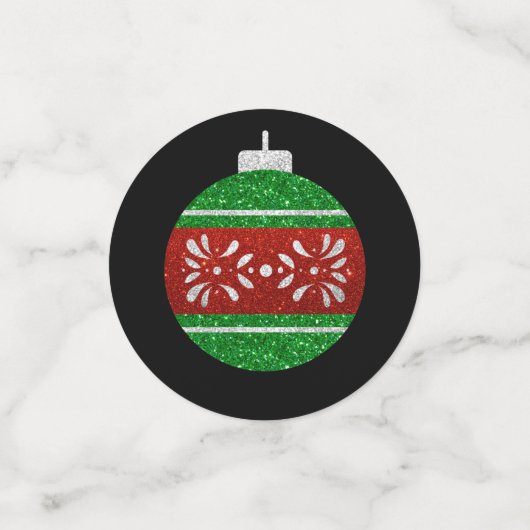 Glitter kerstversiering confetti (Kleine voorkant)