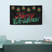 Glitter kerstversiering spandoek (Beurs)