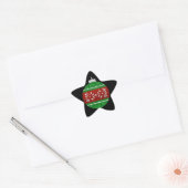 Glitter kerstversiering ster sticker (Envelop)