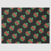 Glitter kerstversiering tissuepapier (Voorkant)