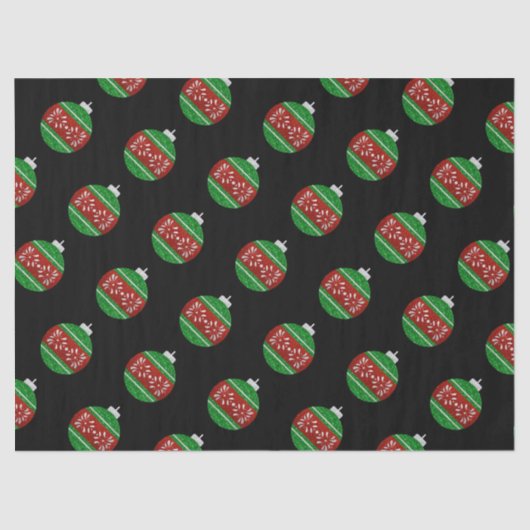 Glitter kerstversiering tissuepapier (Voorkant)