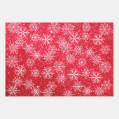 Glitter kerstWaterverf Snowflake  Inpakpapier Vel (Voorkant)