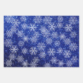 Glitter kerstWaterverf Snowflake  Inpakpapier Vel (Voorkant 3)