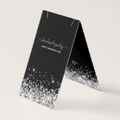 Glitter Ketting Display in zwart en zilver Kaart (Voorkant)