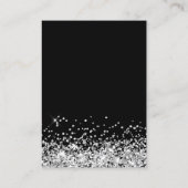 Glitter Ketting Display in zwart en zilver Visitekaartje (Achterkant)