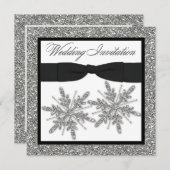 Glitter KIJKT SNOWflakes Weddenschap uit Kaart (Voorkant / Achterkant)