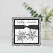 Glitter KIJKT SNOWflakes Weddenschap uit Kaart (Staand voorkant)