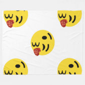 glitter kiss emoji blanket fleece deken (Voorkant (Horizontaal))