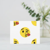 glitter kiss emoji briefkaart (Staand voorkant)