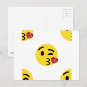 glitter kiss emoji briefkaart (Voorkant / Achterkant)
