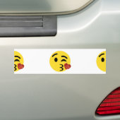 glitter kiss emoji bumpersticker (Op auto)