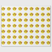 glitter kiss emoji cadeaupapier (Vlak)