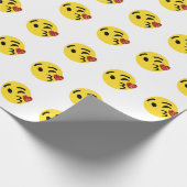 glitter kiss emoji cadeaupapier (Hoek)